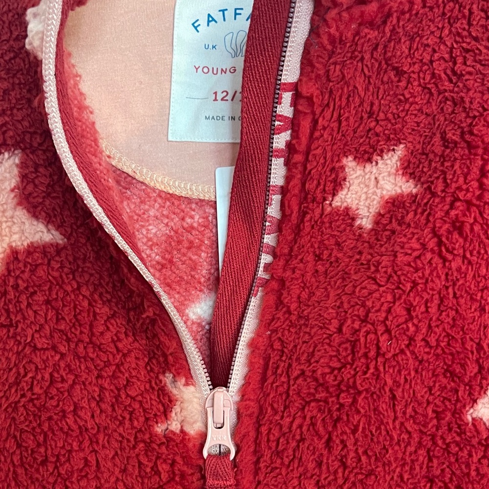 Fat Face Red Star Fleece Jacket - Picture 3 of 4